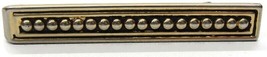2 1/4&quot; Long Swank Center Ribbed Vintage Tie Bar Clip Gold Tone - £15.44 GBP