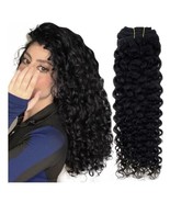 Hetto Black Curly Clip in Extensions Human Hair #1 Jet Black Curly Hair ... - £52.90 GBP