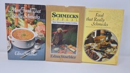 Edna Staebler Mennonite Cookbook Lot (3) Schmecks Hardcover VTG Canada Cooking - £15.83 GBP