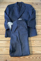 barrister Men’s wool 2 piece suit Jacket and pants size L grey HG - £39.48 GBP