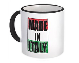 Made In Italy : Gift Mug Flag Retro Artistic Italian Expat Country - £12.68 GBP