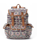 BACKPACK Mudd Tribal Table and Tower Aztec Navy Pink Brown Faux Leather ... - £19.72 GBP