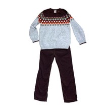 Gymboree Sweater Corduroy Pants Outfit Set Boy’s 5T Fall Photoshoot Preppy Brown - £33.23 GBP