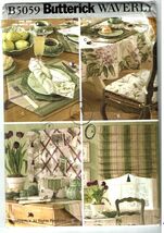 Butterick Sewing Pattern 5059 Kitchen Table Runner Placemat Shade - $6.22