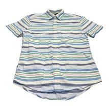 Tommy Hilfiger Shirt Men&#39;s Large Multicolor Striped Cotton Custom Fit Bu... - $23.70