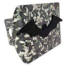 THE BATMAN BLACK EMBLEM URBAN CAMO METAL USA MADE TRAILER HITCH COVER - £70.28 GBP