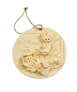 La Berge 1992 CHRISTMAS IS LOVE Christmas Tree Ornament Vintage 2.25&quot; Diam - $7.66