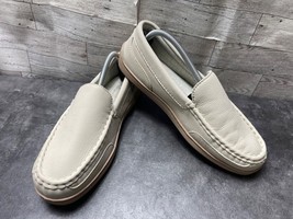 My Slippers Women Shoes Beige Brown 11M Leather Slip On Comfort Moccasin... - $19.62