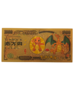 Charizard Gold Colored Metal Novelty Art Collectible Pokemon Bill - $12.99