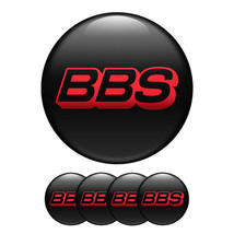 Set 4 BBS Logo High Quality Emblem Domed Sticker for Rim Center Wheel Hub Cap  - £7.67 GBP+