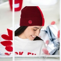 Authentic Chick Fil A Knit Beanie Winter Cap Hat- Color Block Red- 2 Ton... - $20.00