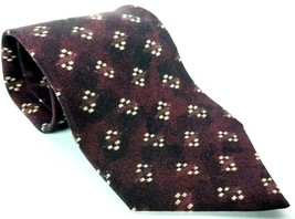 Hugo Boss Men&#39;s Dress Necktie 100% Silk Geometric Red Made In Italy - £18.34 GBP