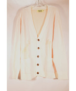 Duvin Mens Cardigan Button Down Sweater 2XL White - $59.40