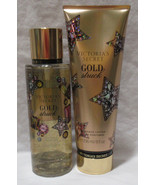 Victoria&#39;s Secret Fragrance Mist &amp; Lotion Set 2 GOLD STRUCK citrus gem p... - $41.99