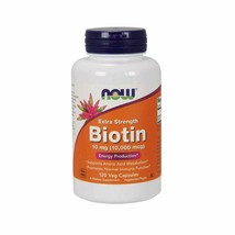 NOW Biotin (10mg) Extra Strength 120 vcaps - £16.60 GBP