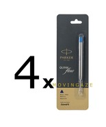 4 x Parker Jotter Classic Ball Point Pen Refills Medium 1mm Tip Blue Ink - £10.22 GBP