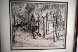 Claude Edmond Delbos (1878-1949) Engraving Meadow Landscape ca1929 - £295.08 GBP
