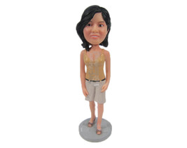 Custom Bobblehead Sexy Lady In Shorts And Shiny Top - Leisure &amp; Casual Casual Fe - £66.34 GBP