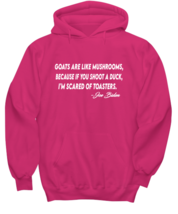 Jo Biden Hoodie Goats Are Like Mushrooms Heliconia-H  - £27.93 GBP