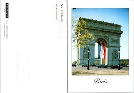 France Paris Place Charles de Gaulle Arc de Triomphe de l&#39;Étoile VTG Postcard - £7.53 GBP