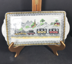Vintage Railway by Portland Pottery Made in England for PV Rectangular Tray - $39.60