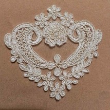 Application Rebrodé Embroidered Tulle Lace CM 9,5 SWEET TRIMS 14757 - £2.01 GBP