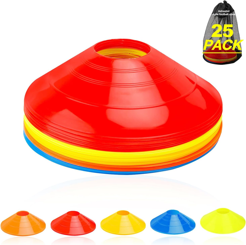 Ashsajkd(Set of 25/50/100 - Agility Soccer Cones with Carry Bag and for , Footba Item image 9