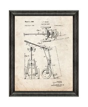 Caddy Golf Carts Patent Print Old Look with Black Wood Frame - $24.95+