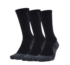 NWOT Under Armour Men’s Elevated Performance Crew Socks, 3-Pack Black Si... - £11.23 GBP