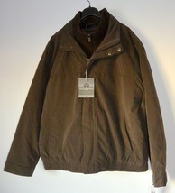 Weatherproof Men&#39;s Microfiber Bomber Jacket with Attached Bib in Chocolate, 2XL - £69.69 GBP