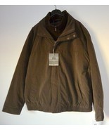 Weatherproof Men's Microfiber Bomber Jacket with Attached Bib in Chocolate, 2XL - $89.10
