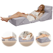 6 PCS Bed Wedge Pillow Set Back Support Pillow for Neck Back &amp; Leg Pain Relief - £108.70 GBP