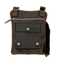 Vagarant Traveler FREELANCER - Leather Pouch Kindle Sling Bag L11.Dark Brown - £63.53 GBP
