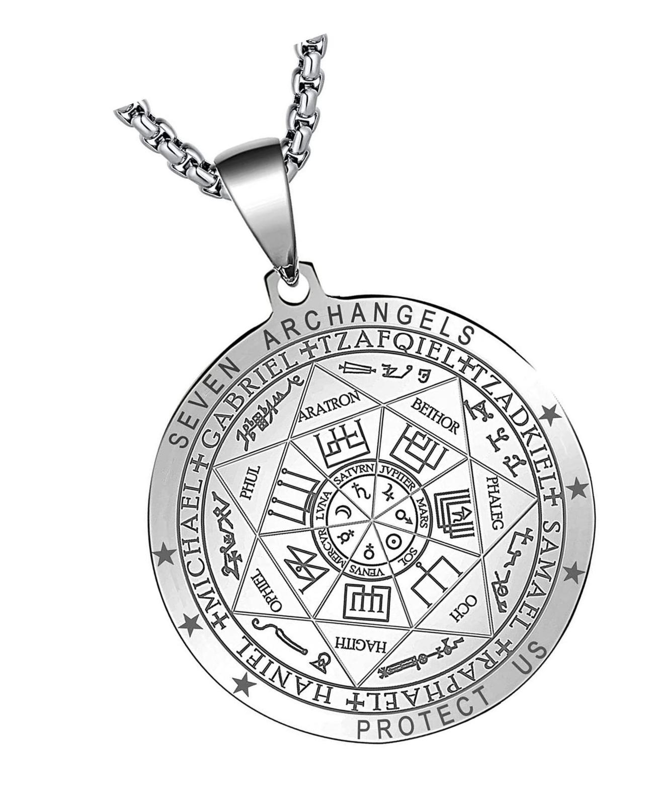 Seal of The 7 Archangels Pendant Necklace for Necklace - $55.14