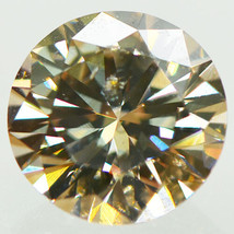 Loose Round Shape Diamond Fancy Champagne Real 1.48 Carat SI1 Enhanced Certified - £1,339.12 GBP