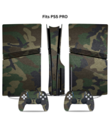 Fits PS5 PRO Disc Console &amp; 2 Controller Camo Vinyl Wrap Skin Decal - $321.84 MXN