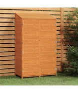 vidaXL Brown Solid Fir Wood Garden Shed | 7.5x8ft Storage &amp; Weather Prot... - $8,032.59 MXN