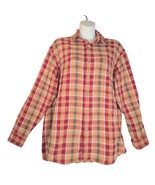 Eddie Bauer Mens Medium Plaid Button Up Shirt Flannel Workwear Outdoors  - $20.11 CAD