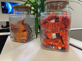 60 Ounce 2Pack Vintage Glass Airtight Storage Jar Square 4.7&quot;L x 4.7&quot;W x... - $17.82