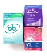 lot of OB Tampons Super 40 count & Carefree Body Shape & Always Thin Pantiliners - $10.99