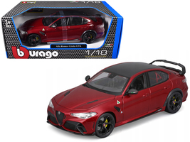 Alfa Romeo Giulia GTA Red Metallic with Carbon Top 1/18 Diecast Model Ca... - £60.69 GBP