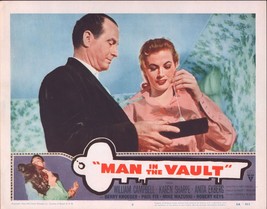 Man in the Vault Lobby Card #6-1956-William Campbell - £28.63 GBP