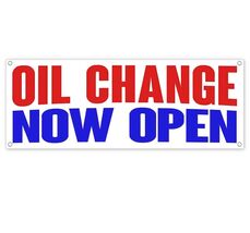 OIL CHANGE NOW OPEN CLEARANCE BANNER Advertising Vinyl  Flag Sign INV - $180.87 MXN