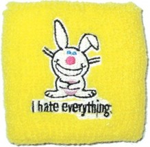 Happy Bunny I hate everything Sport Wrist Band, NEW - £4.65 GBP