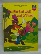 VINTAGE Walt Disney Presents The Big Bad Wolf an Li&#39;l Wolf BOOK World Of Reading - £11.87 GBP