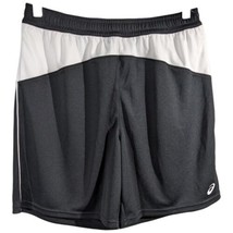 Asics Mens Volleyball Training Shorts Size M Medium Black White X-Over - $24.98