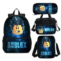 4Pcs/Set  Printed School Bags fashion game backpack teenagers nylon waterpoof Bo - £96.21 GBP