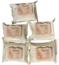 5X Aveeno Ultra Calming Makeup Removing Cleansing Wipes 25 ct each - £71.31 GBP