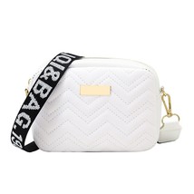 High Quality Small Messenger Bag For Women Trend Lingge Embroidery Black Female  - £15.54 GBP