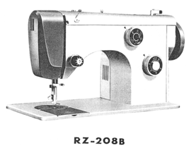 Riccar RZ-208B manual sewing machine instructions - £10.23 GBP